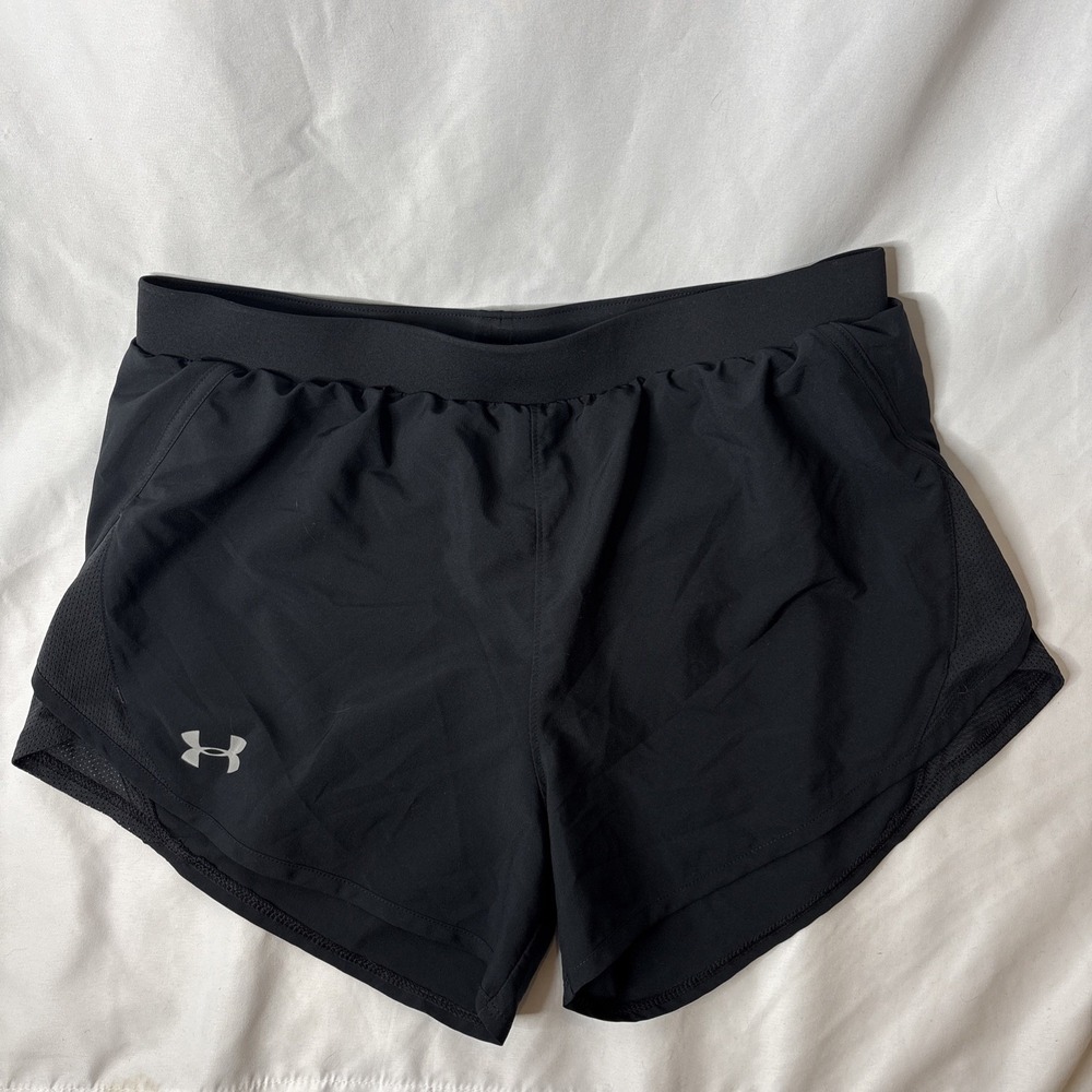 Under Armour Headgear Loose Women's M Black Active‎ Running Shorts 3" Inseam
